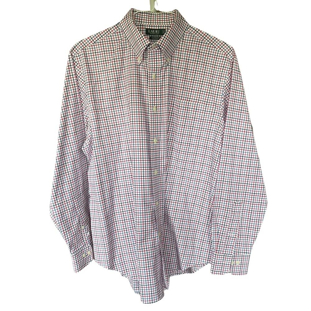 Ralph Lauren Plaid Classic Fit Long Sleeve Button Down Men’s Size 161/2 34-35